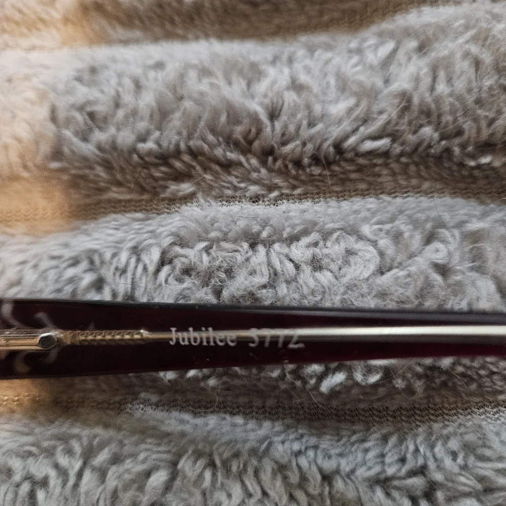SALE ** Elegant Prescription Burgundy Glasses with Silver Accents